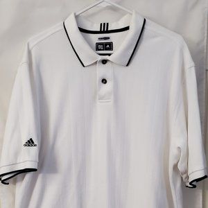 Adidas Climacool Mens White Golf Shirt Size L